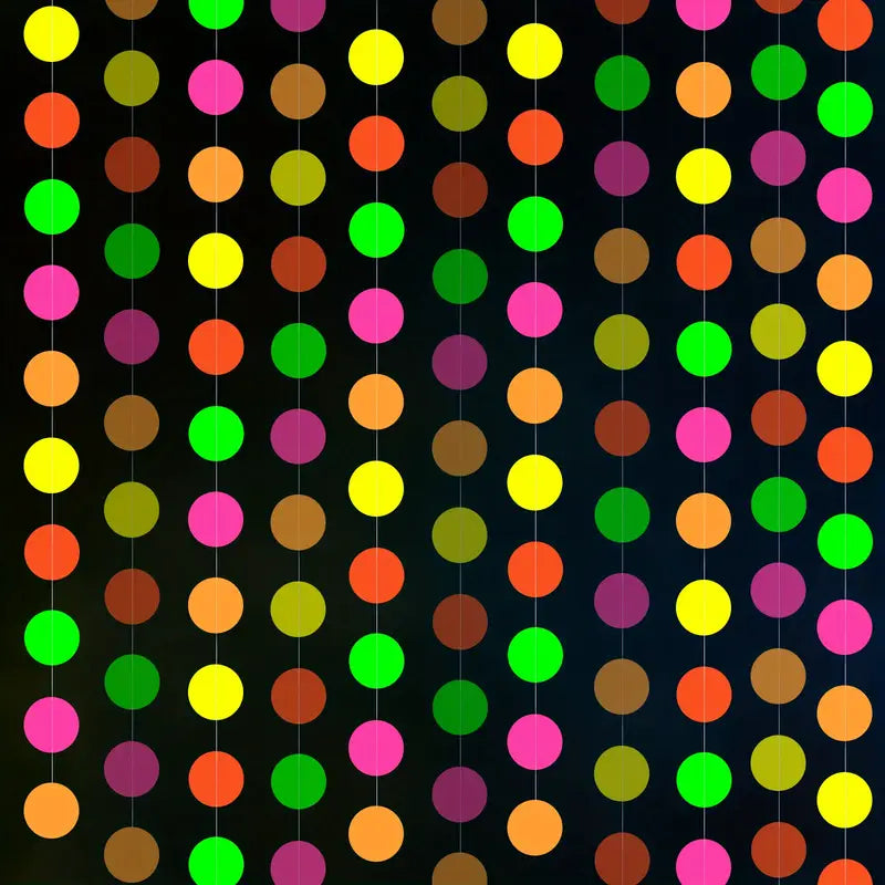 Guirlande Étoiles Fluorescentes – Décoration Lumineuse pour Soirée, Anniversaire, Mariage et Fête Thème Disco