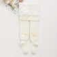 Collants Fille Côtelés avec Nœud – Pantalons Chauds et Élégants pour l’Hiver
