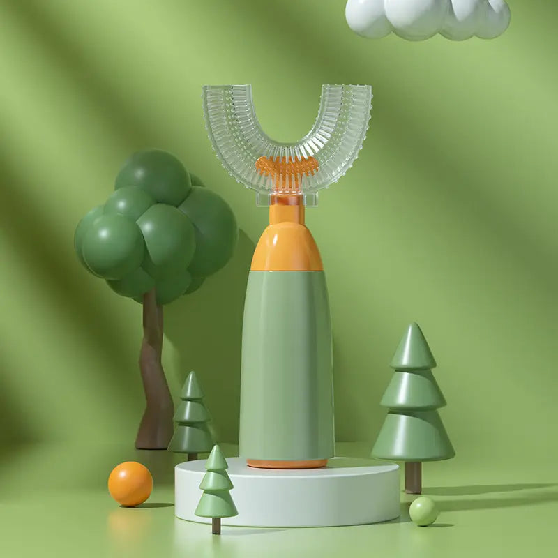 Brosse à Dents Électrique Automatique en Forme de U – Nettoyage Mains Libres pour Enfants et Adultes