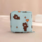 Trousse de maquillage kawaii imperméable Rangement compact et coloré pour cosmétiques