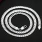 Collier homme chaîne plate en acier inoxydable argent – Bijou tendance et résistant