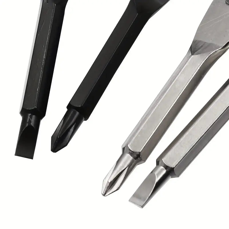 Lot de 2 Mini Tournevis Porte-Clés Plat et Cruciforme – Outils Compacts pour Dépannage