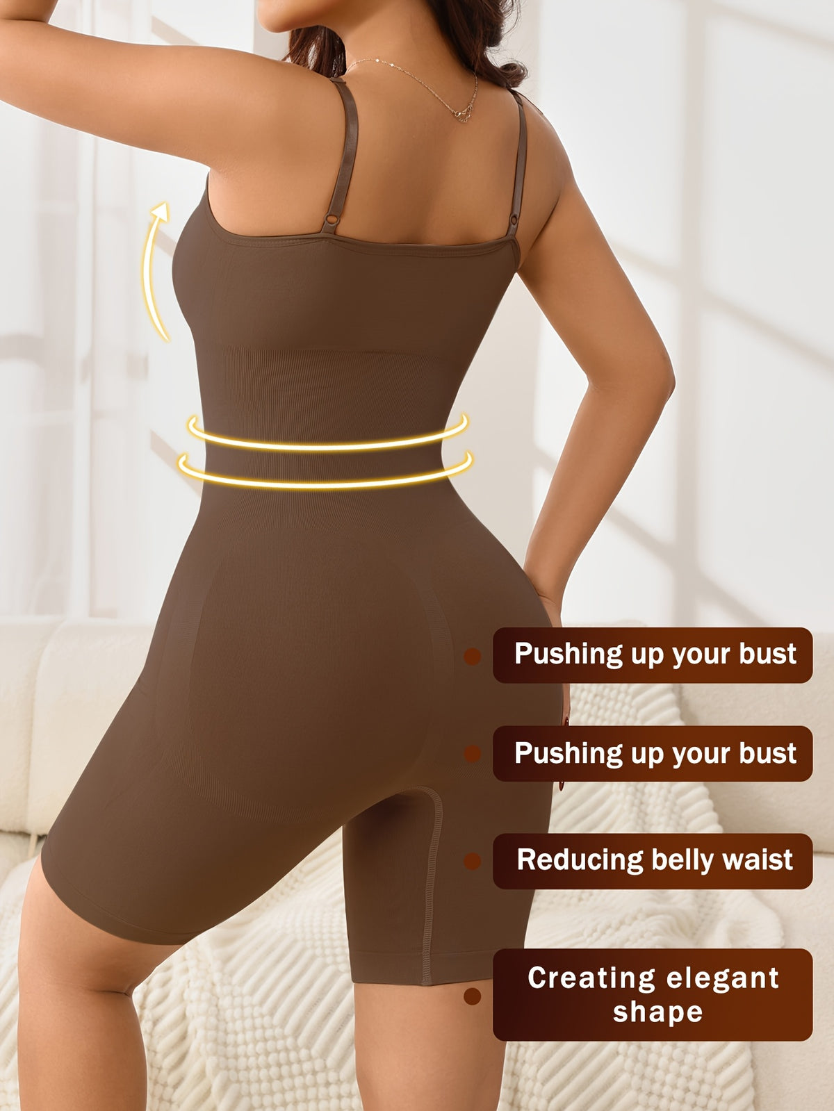 1pc Camisole Gainante Une Pièce Haute Élasticité pour Femmes