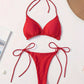 Bikini Femme 2 Pièces à Nouer – Maillot de Bain Triangle Dos Nu, Style Plage & Été Séduisant