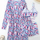 Ensemble 3 pièces de plage femme – Maillot, short et kimono assortis au style géométrique chic