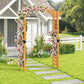 Arche de jardin en bois avec treillis  Support pour rosiers et plantes grimpantes, idéale pour décoration extérieure élégante