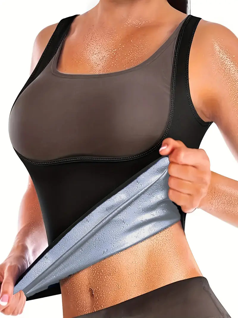 Débardeur de sudation femme – Top fitness thermique pour brûler les graisses et affiner la taille