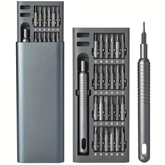 Mini Tournevis de Précision avec Embouts Magnétiques – Kit 24 en 1 pour Électronique, Smartphone et Montre – Collection Boîtes à Outils et Accessoires