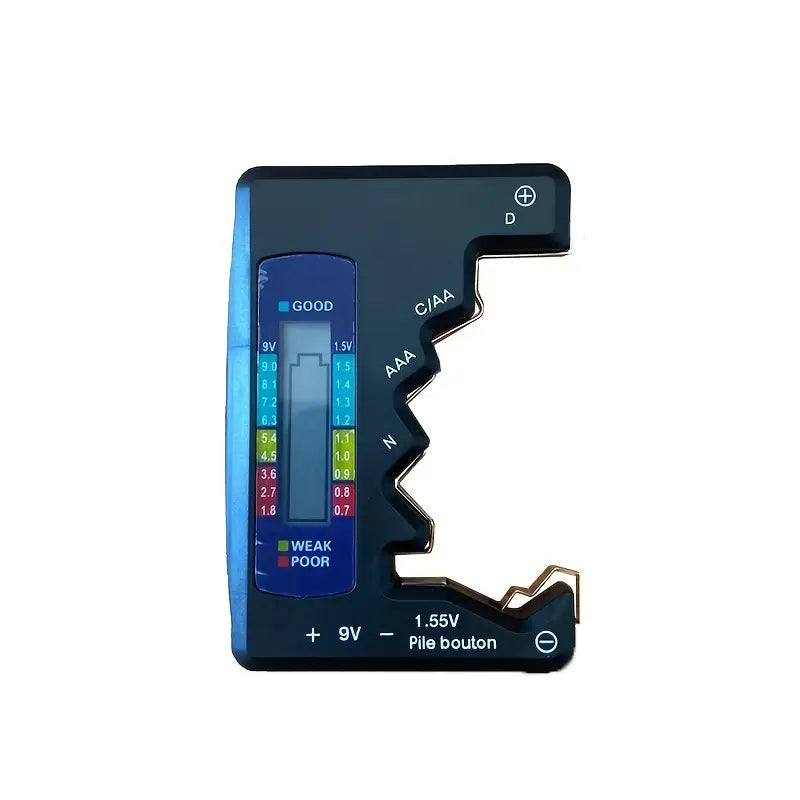 Testeur Universel de Piles et Batteries – Contrôleur de Charge pour AA, AAA, 9V et Piles Bouton