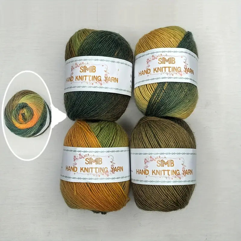 Lot de Pelotes de Laine Multicolore Dégradé – Fil à Tricoter Doux et Résistant pour Crochet & Tricot