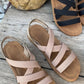 Chaussures Élégantes pour Femme, Chaussures de Dame Chics, Dernières Sandales d'Été 2025 pour Femme en Polyester avec Sangle Élastique, Semelles Plates Antidérapantes, Style Féerique Décontracté de Plage, Chaussures pour Femme