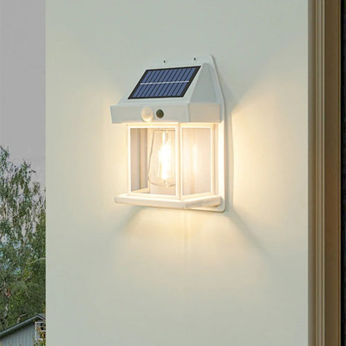 Applique Solaire Extérieure à Détecteur de Mouvement, Lanterne LED Sans Fil