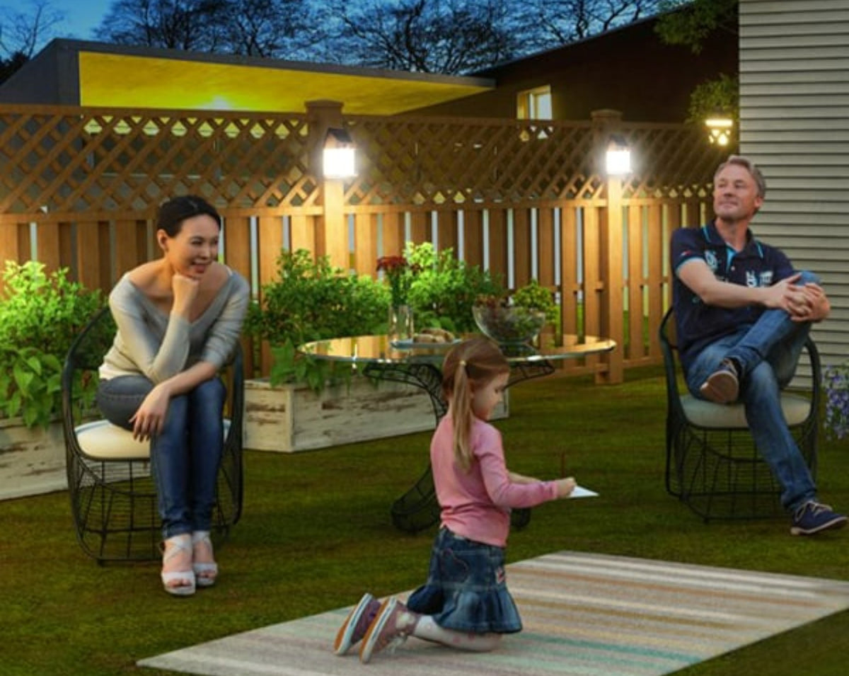 Applique Solaire Extérieure à Détecteur de Mouvement, Lanterne LED Sans Fil