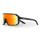 Lunettes de cyclisme sport homme femme, coloris Noir orange