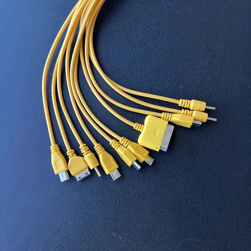 Câble USB Multi-Connecteurs 10 en 1 – Charge et Synchronisation Universelle pour Smartphones et Appareils Électroniques