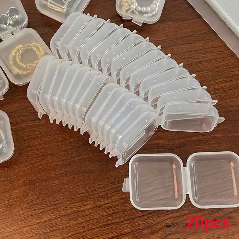 Lot de Boîtes Transparentes en Plastique – Mini Conteneurs pour le Rangement de Perles, Bijoux et Petits Accessoires