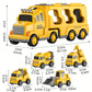 Camion transporteur de véhicules de chantier – Jouet de construction avec mini engins