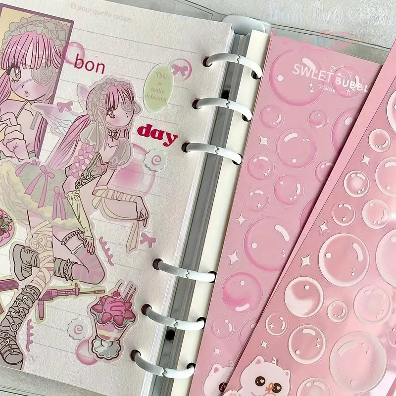 Stickers Bulles Transparentes 3D – Autocollants Décoratifs pour Scrapbooking, Journaling et Loisirs Créatifs