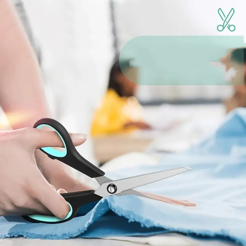 Ciseaux de bureau ergonomiques pour couture et bricolage – Lames en acier inoxydable ultra-tranchantes