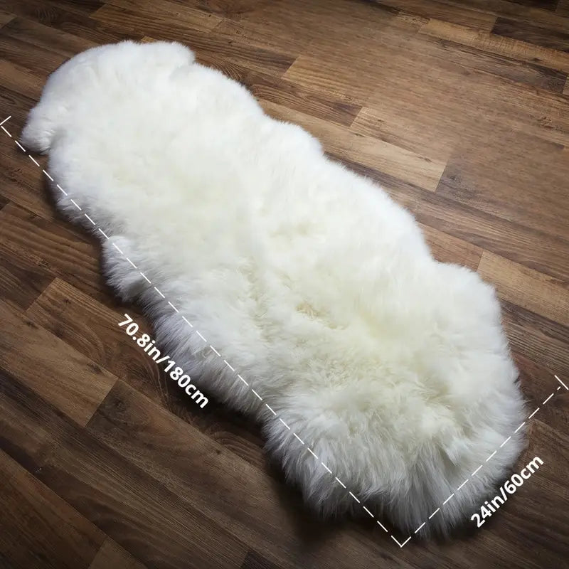 Plaid Fausse Fourrure Blanche Ultra Douce – Couverture Cocooning pour Canapé, Lit et Salon