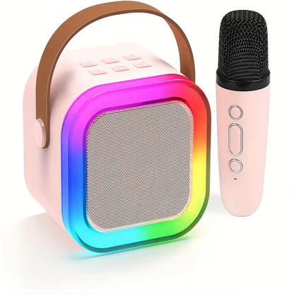 Enceinte Bluetooth avec Micro Sans Fil pour Enfant – Kit Karaoké Lumineux Rechargeable