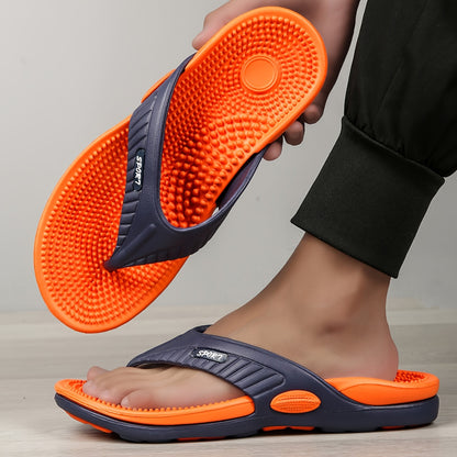 Tongs de massage d'acupression , Confortable, coloris Orange