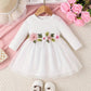 Robe Bébé Fille en Tulle Rose Fuchsia avec Fleurs – Tenue Chic pour Anniversaire et Cérémonie