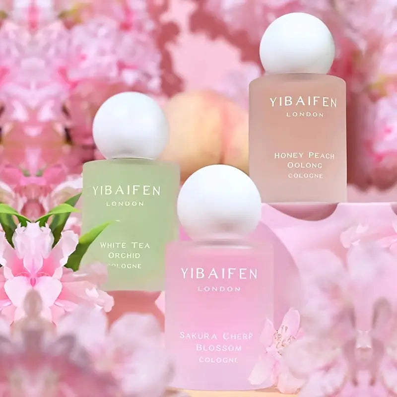 Parfum Femme YIBAIFEN – Cologne Fleur de Cerisier, Thé Blanc Orchidée & Pêche Miel Oolong – Fraîcheur Élégante et Florale