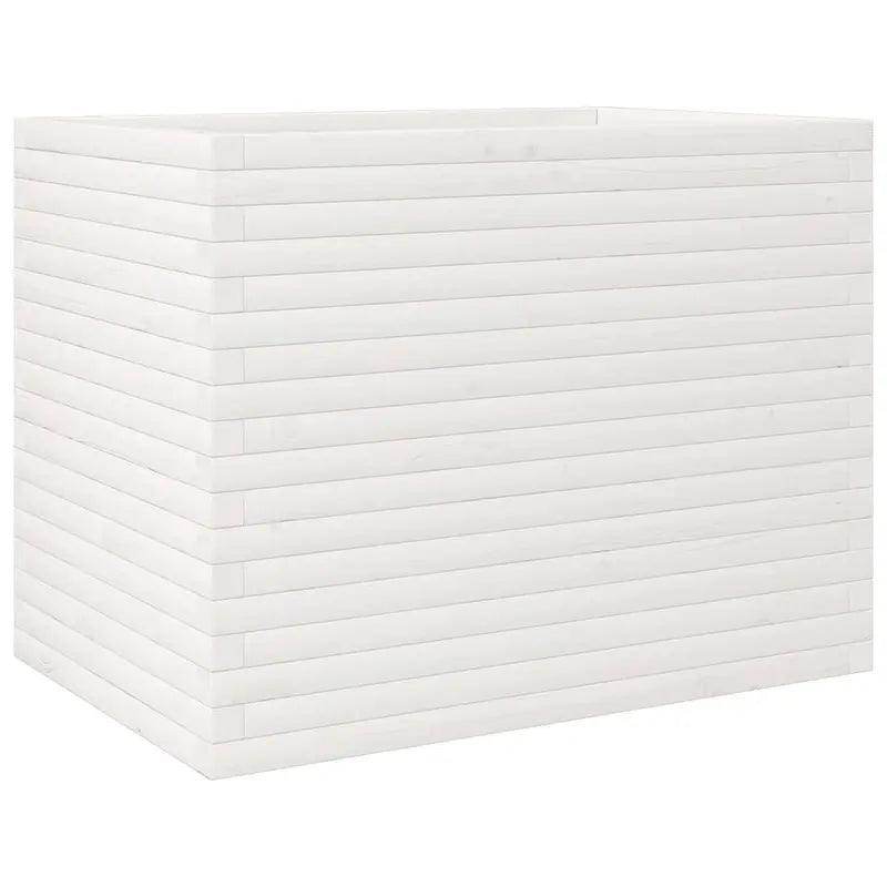 Grande jardinière rectangulaire blanche – Pot de fleurs moderne pour terrasse, balcon et jardin