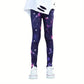 Pantalon Legging Fille – Imprimé Papillon et Étoiles, coloris Violet