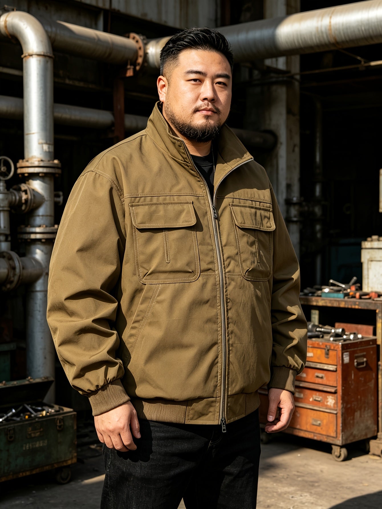 Veste d'extérieur grande taille pour homme