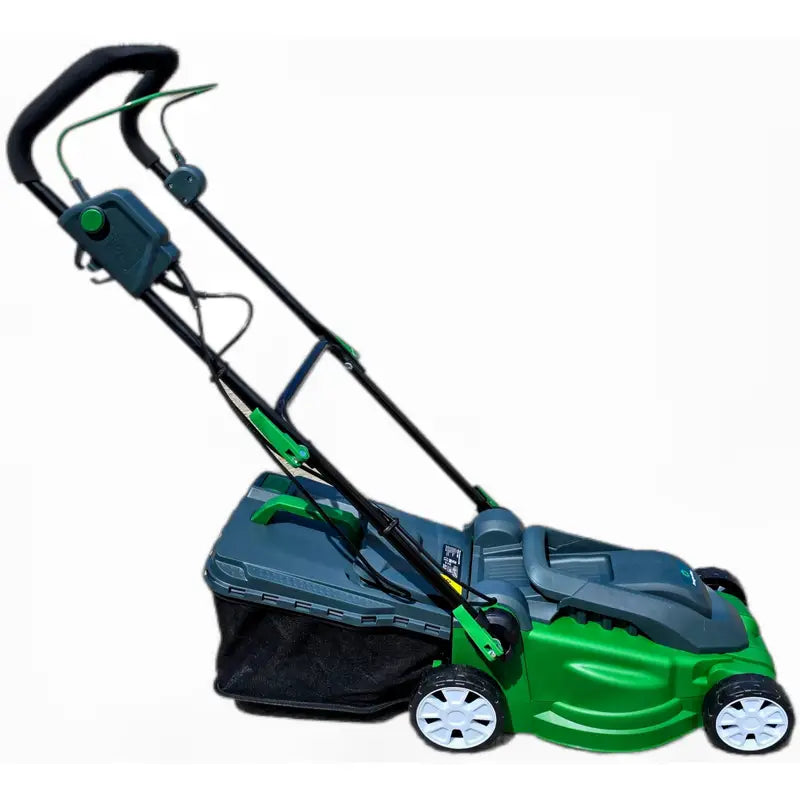 Tondeuse à Gazon Électrique 1600W  Réglage de Hauteur et Bac de Ramassage Inclus
