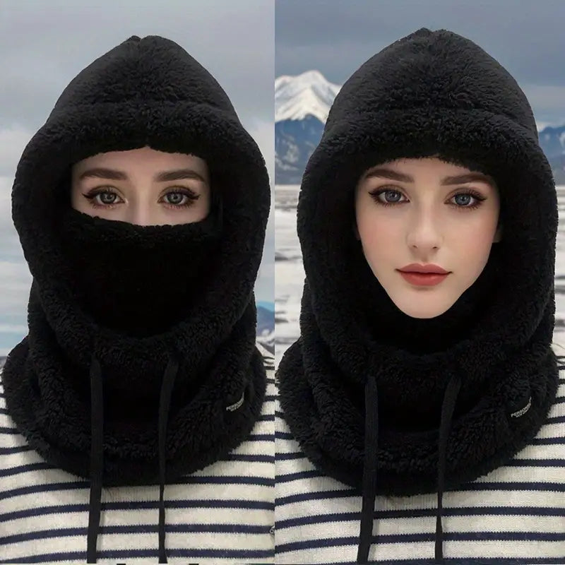 Couvre visage hiver polaire – Capuche cache-cou chaud et doux pour femme et homme