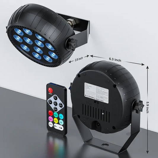 Projecteurs LED extérieurs pour fête – Luminaires multicolores avec télécommande, éclairage décoratif puissant pour soirées, mariages et événements
