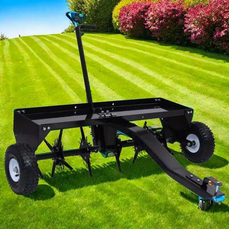 Aérateur de Pelouse à Tracter Outil de Jardinage Idéal pour Entretenir et Régénérer le Gazon