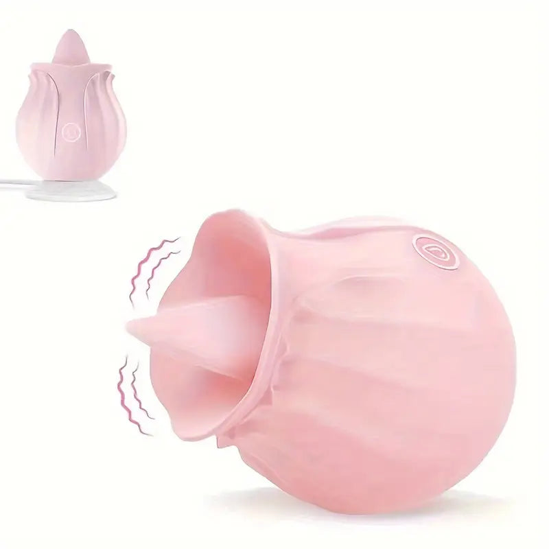 Stimulateur Clitoridien en Forme de Rose – Vibrations Intenses & Design Discret en Silicone