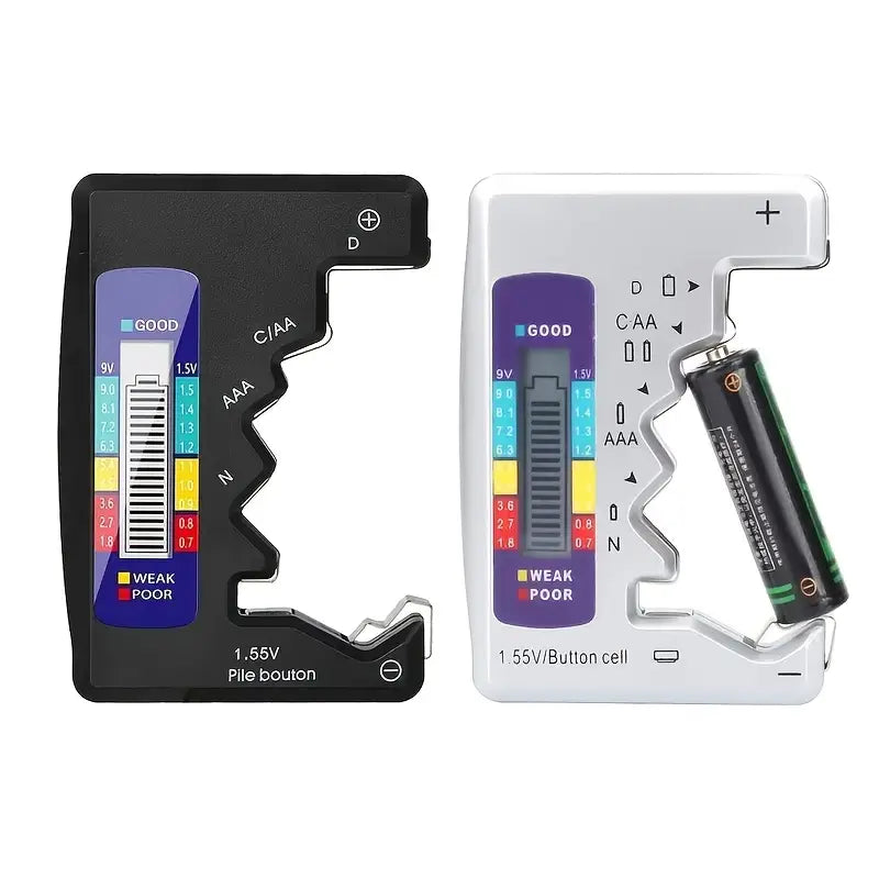 Testeur Universel de Piles et Batteries – Contrôleur de Charge pour AA, AAA, 9V et Piles Bouton