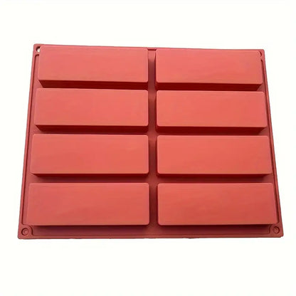 Moule Silicone 8 Cavités pour Barres Énergétiques et Barres de Céréales – Résistant au Chaleur, Antiadhésif et Réutilisable