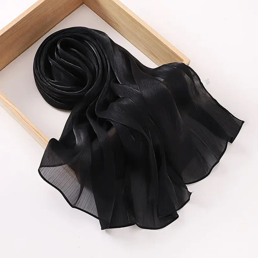 Écharpe femme en mousseline blanche – Châle léger et élégant pour toutes occasions