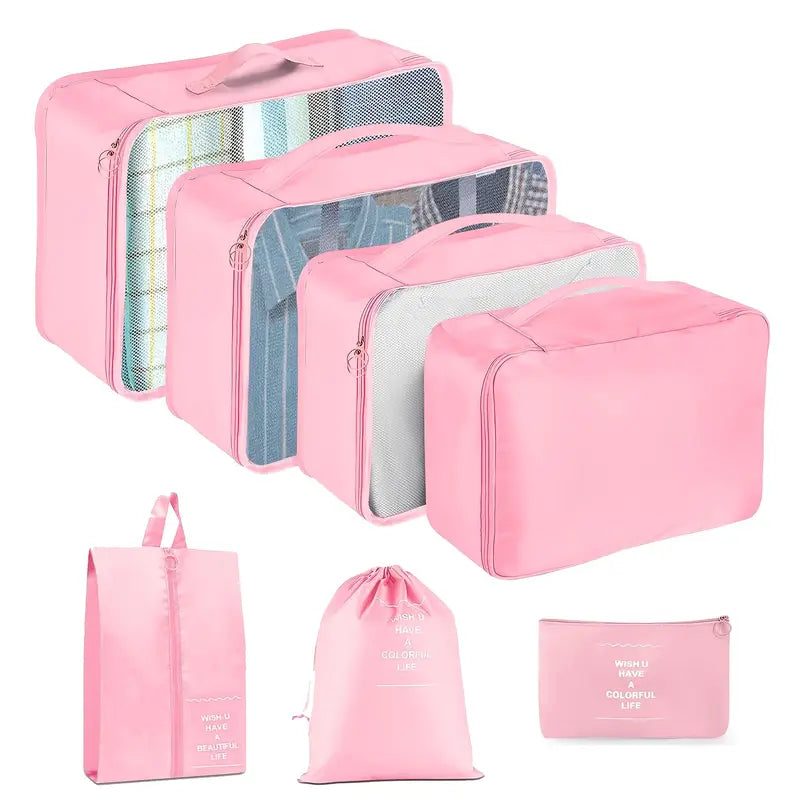 Set de 7 organiseurs de voyage Rangement pratique pour valises et bagages