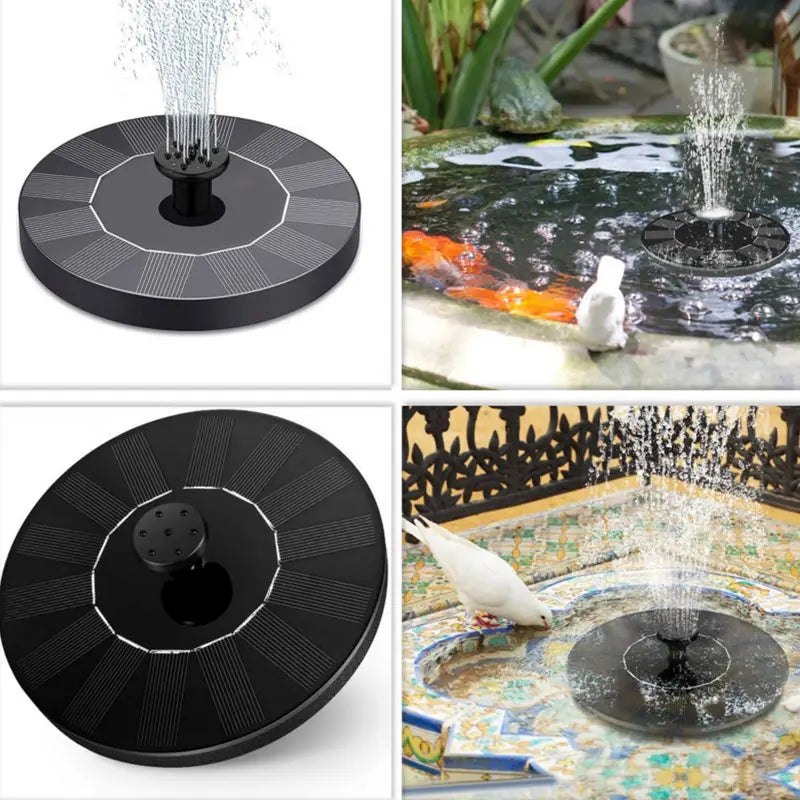 Fontaine Solaire pour Jardin et Bassin – Pompe à Eau Écologique avec Jets Décoratifs pour Étangs, Birdbaths et Jardins