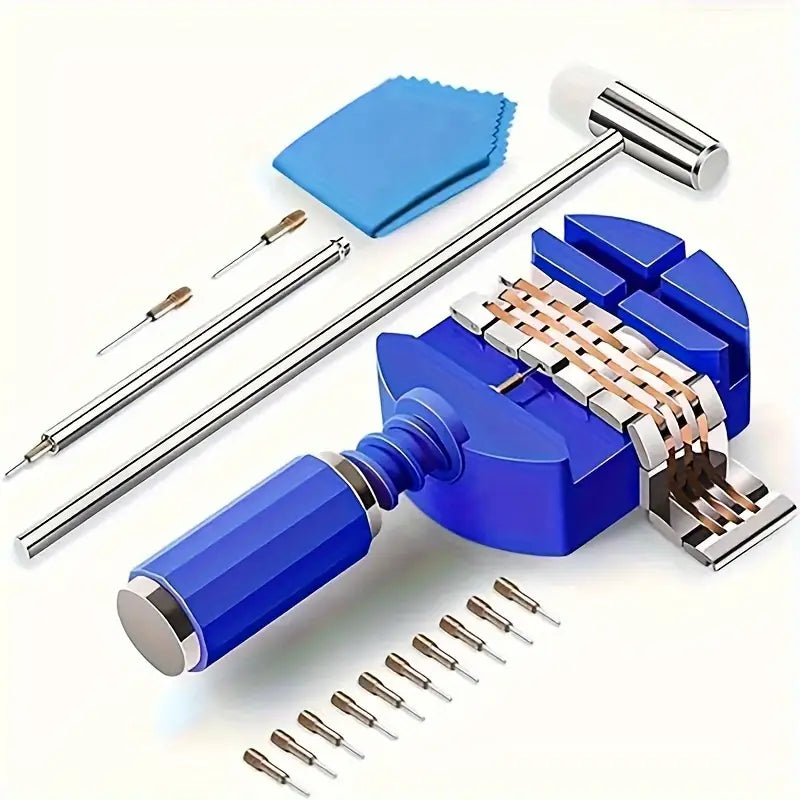 Kit d’outils de réparation de montre – Ajusteur de bracelet avec chasse-goupilles et accessoires