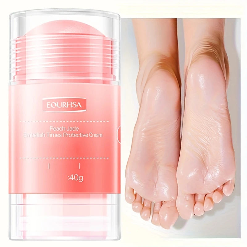 Stick Crème Hydratante Pieds 40g – Soin Réparateur Talons Secs & Crevassés, Effet Lissant & Nourrissant à la Pêche
