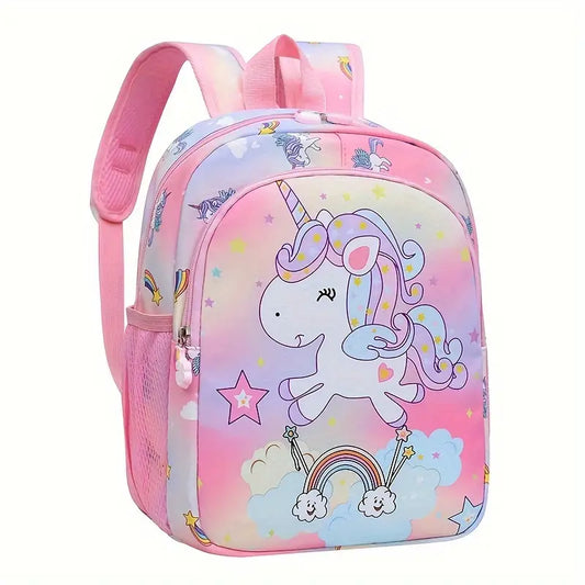 Sac à Dos Enfant Licorne – Cartable Maternelle Fille avec Motifs Arc-en-Ciel et Étoiles, Léger et Confortable