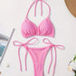 Bikini Femme 2 Pièces à Nouer – Maillot de Bain Triangle Dos Nu, Style Plage & Été Séduisant