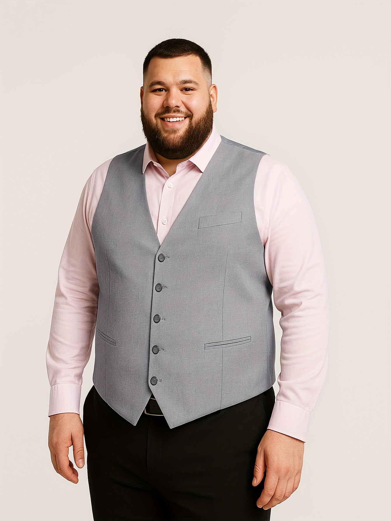 Gilet de costume pour homme grande taille en 4XL