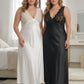 Lot de 2 longues nuisettes grande taille avec larges bretelles