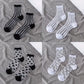 Lot de 4 Paires de Chaussettes Transparentes Motifs Cœurs et Rayures – Élégantes & Respirantes pour Femme