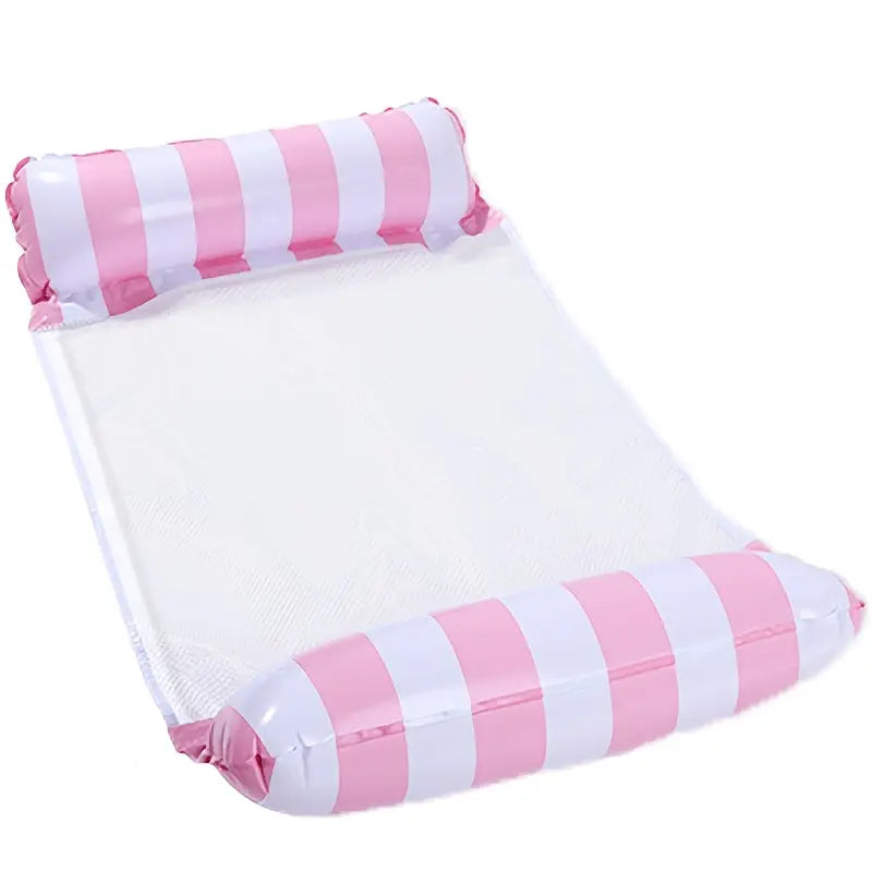 Matelas gonflable piscine avec appuie-tête – Transat flottant confortable multicolore