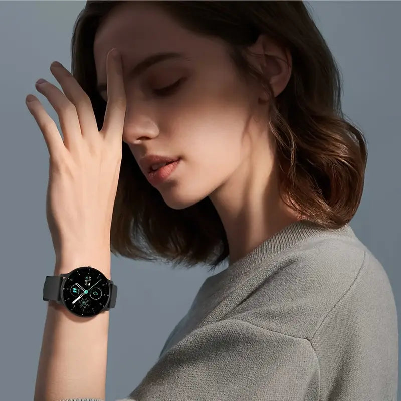 Montre connectée femme élégante – Bracelet silicone et écran tactile multifonction
